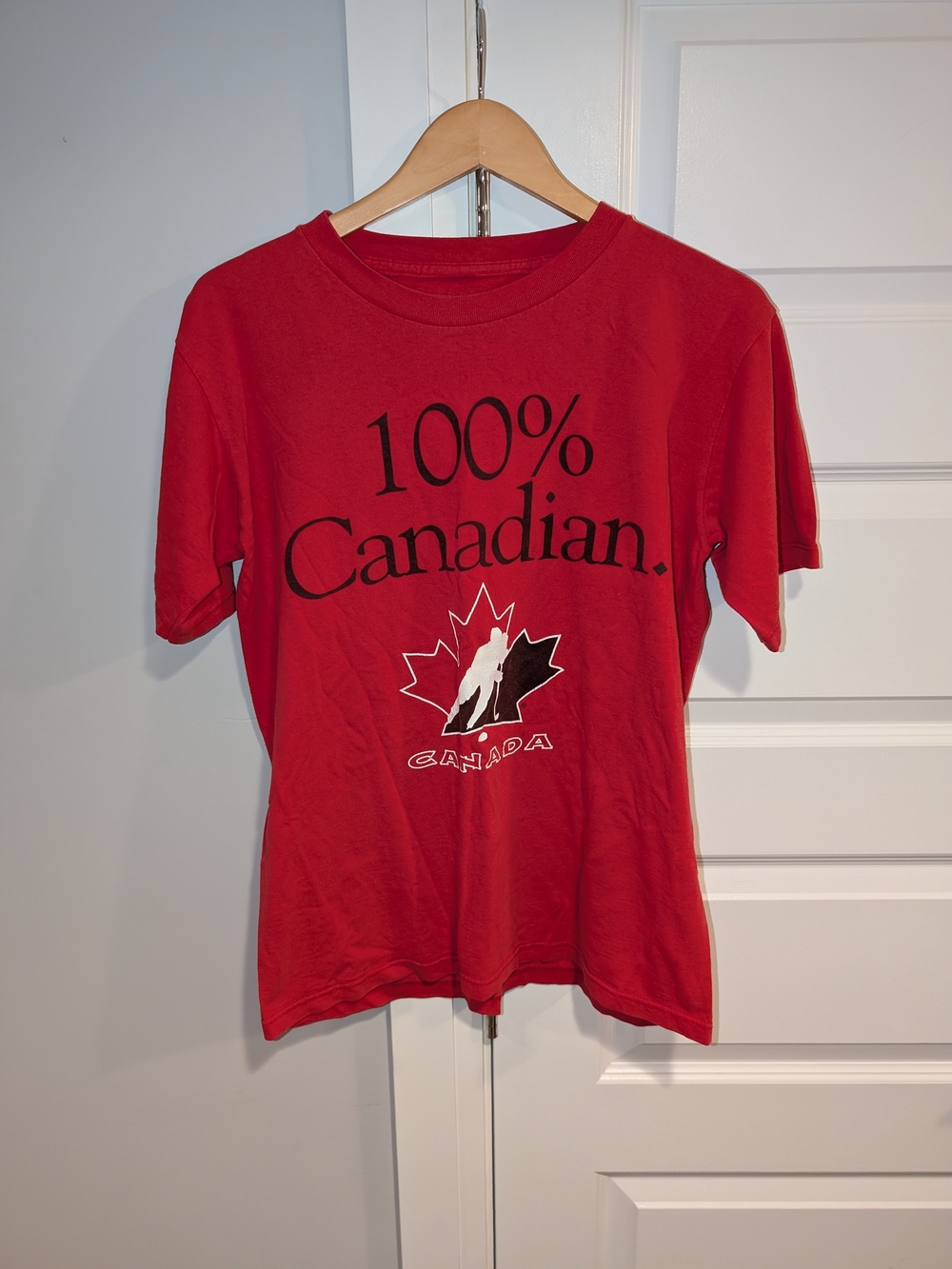 Hockey Canada Maple Leaf Red '100% Canadian' Graphic Tee